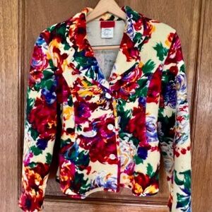 KENZO VINTAGE FLORAL WOOL JACKET